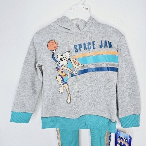New! Space Jam Lola 2 Piece Basketball Hoodie Joggers Sweatpants Toddler Set - Picture 4 of 11